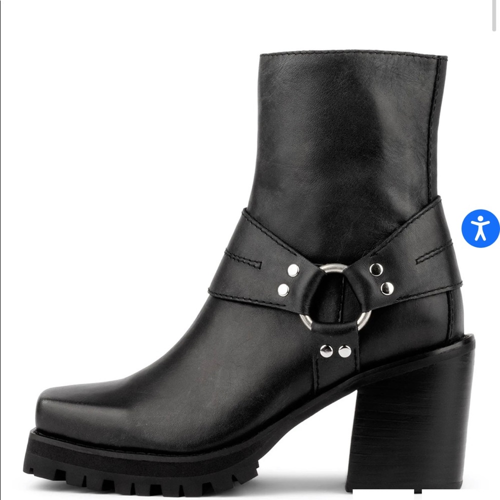 BENTON-HRN Jeffrey Campbell western moto boots